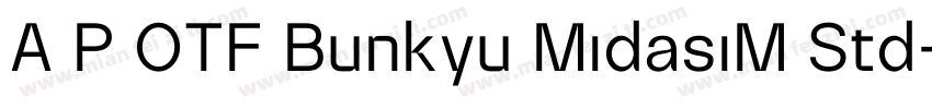 A P OTF Bunkyu MidasiM Std字体转换